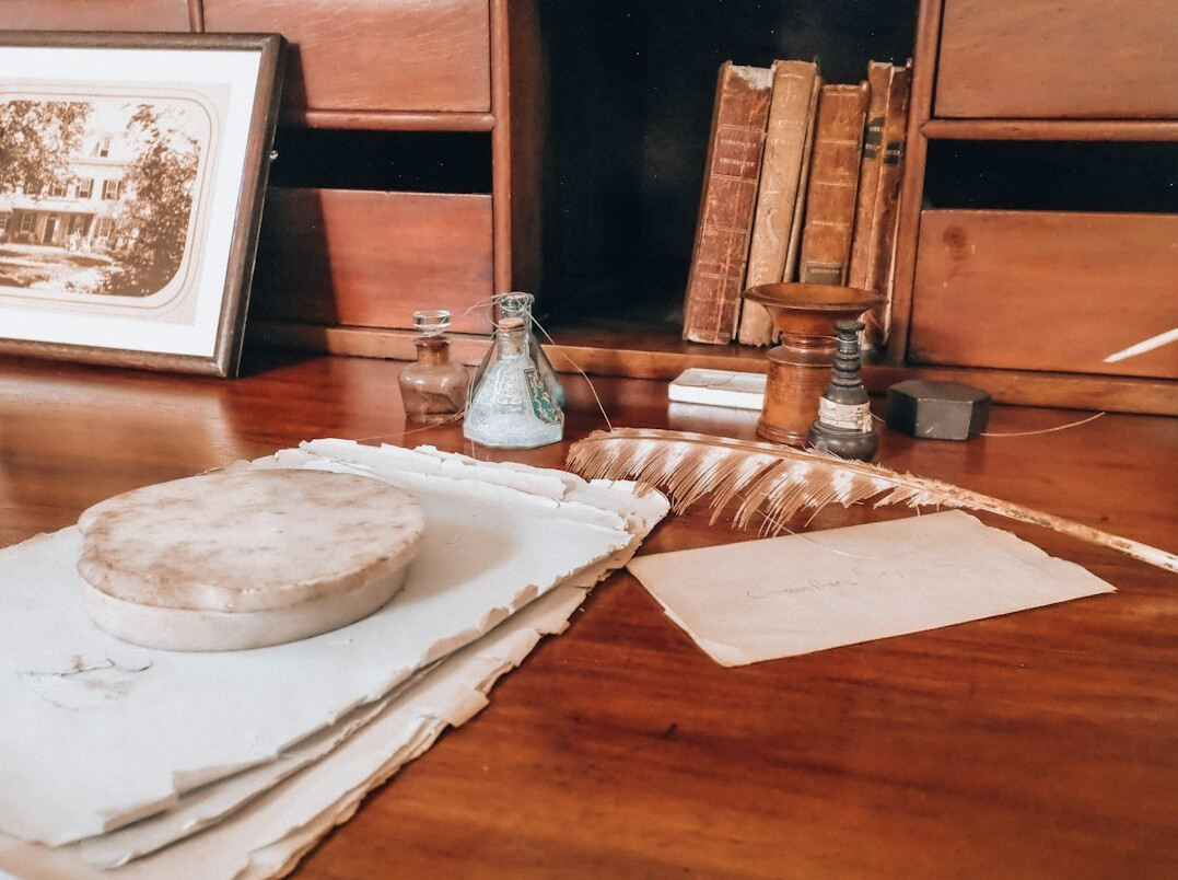old german documents on table